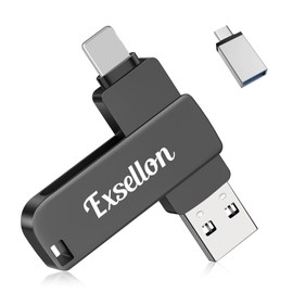 Exsellon 64GB phone External Storage, Flash Drive for phone,pad,Android, PC,Tablet,Mac, Photo Stick for Save More Photos and Videos