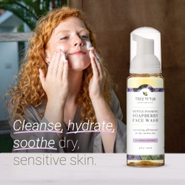Tree to Tub Sensitive Skin Face Wash for Dry Skin - Moisturizing Gentle Face Cleanser for Women & Men, Hydrating Foaming Facial Cleanser, Daily Face Soap w/Organic Aloe Vera, All Natural Lavender Oil