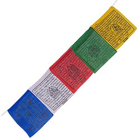 The New Age Source Tibetan Prayer Flag 10 Flap Traditional 5Pack