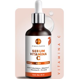Serum Vitamina C y Ácido hialurónico facial mujer y hombre anti edad hidratante para la cara y piel