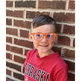 Orange Kids Clear Lens Glasses Protect Child's Eyes UVB UVA