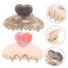 Baluue Large Heart Claw Clips 2pcs for Women Hair Accessories