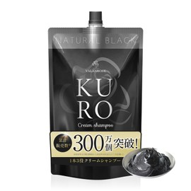 VALANROSE Color Shampoo Treatment, Gray Hair Dye, Balanrose KURO Cream Shampoo, Single Item, 14.1 oz (400 g), Natural Black (Natural Black), 6-in-1 Home Gray Hair Care, Kutumi Sayuri CM, Men's, Women's, Hair Manicure