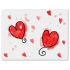 Playful Hearts Blank Note Cards - Valentine's Day Greeting Cards