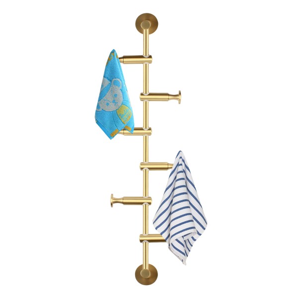 Unbranded Retro Coat Rack Wall Mounted Clothes Hat Rack with