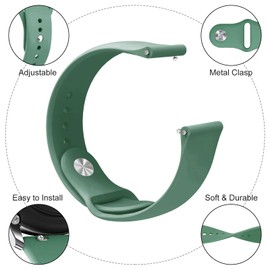 Strisinho Silicone Watch Bands Compatible with Garmin Venu 3S/Vivoactive 4S/Venu 2S/Vivomove 3S, 18mm Soft Sport Replacement Wristband Straps for Garmin Forerunner 255S/255S Music/265S