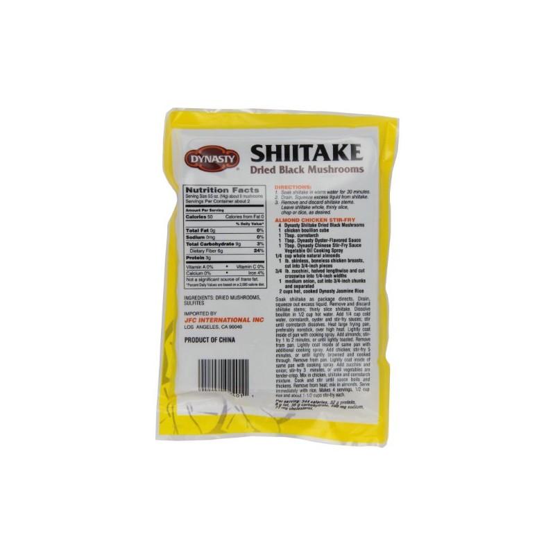 Dynasty Whole Shiitake Mushrooms, 1-Ounce Package (Pack of 12)
