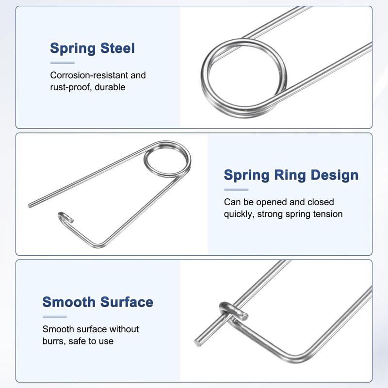 M METERXITY 2-Pack Brooch Shape Cotter Safety Pin, 3x60mm Stainless