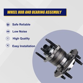 KUSATEC 512285 2PCS Rear Wheel Bearing and Hub Assembly Compatible with Chevy Cobalt HHR Malibu, Saturn Aura 2007 2008 2009, Pontiac G6 2005-2010, 5 Lug Bolts w/ABS