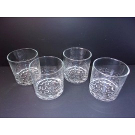 Libbey Lot of 4 Libbey # 23386 Knob Hill  Old Fashioned Glasses 3 1/2" x 3 " Box # 58