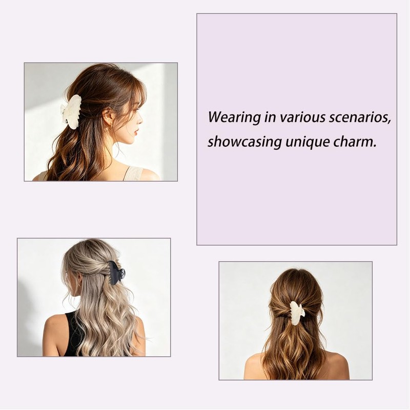 Shining women's hair claw clip suitable for curly or straight