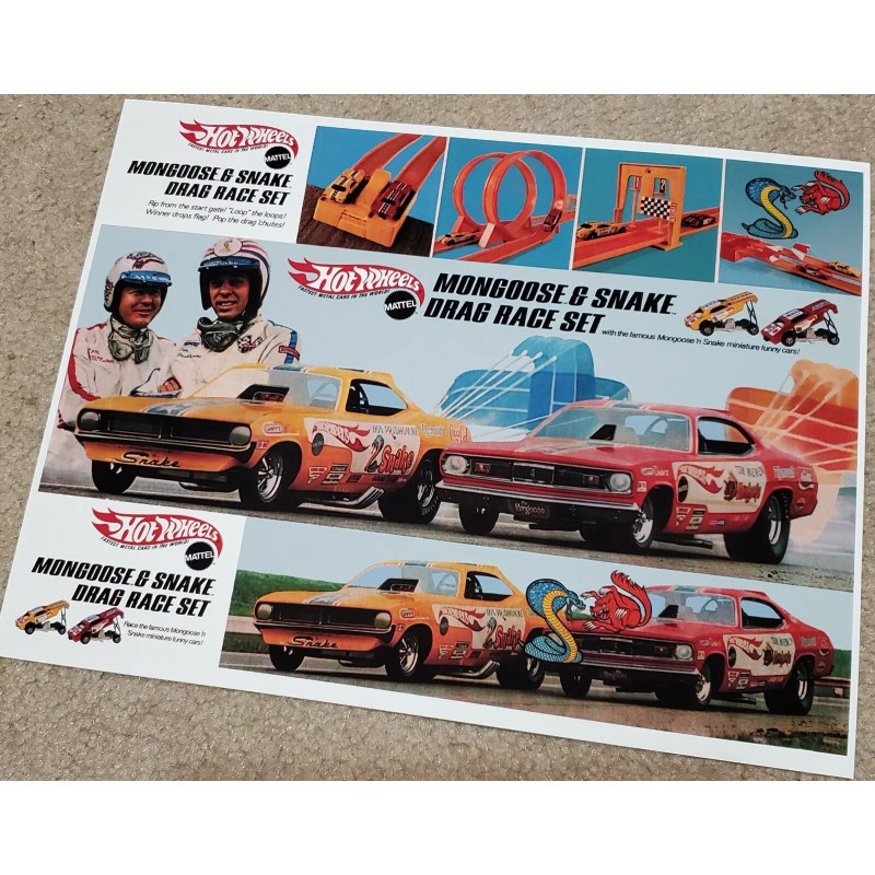 Hot Wheels Mongoose Snake Drag Set Box Art Reproduction 8