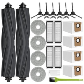 RUKHOOL RUKHOOL Zubeh?r f1r Dreame L20 Ultra Complete / L20 Ultra Ersatzteile Zubeh?rset mit 2 Hauptb1rste, 4 Staubbeutel, 6 Seitenb1rsten, 4 Wischt1cher, 4 Filter, 1 Reinigungsb1rste