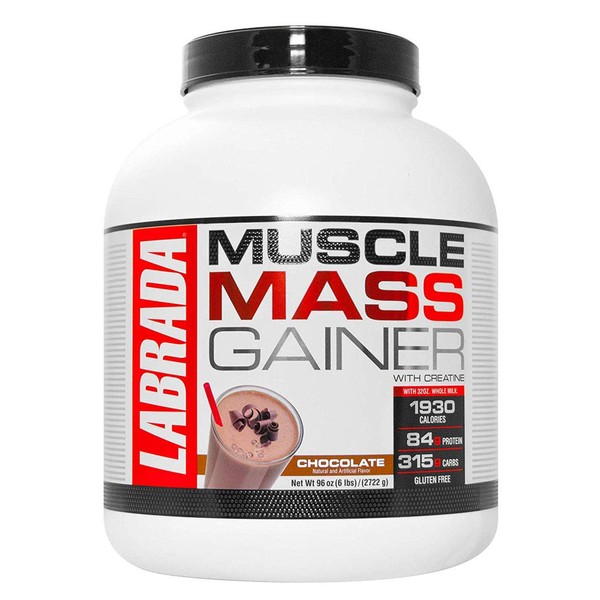 Labrada Nutrition Muscle Mass Gainer, Chocolate, 6 Pound (Packaging May Vary)