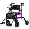 Farani 2 in 1 Rollator Walker & Transport Chair Combo,