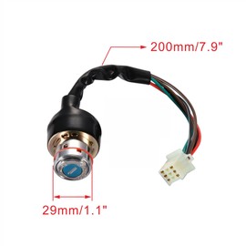 WOOSTAR 6 Wire Ignition Key Switch On Off 2 Position Replacement for 50cc 70cc 90cc 110cc 125cc 150cc 250cc 250cc Taotao Redcat Roketa Sunl ATV 4 Wheeler Dirt Pit Bike Go Kart