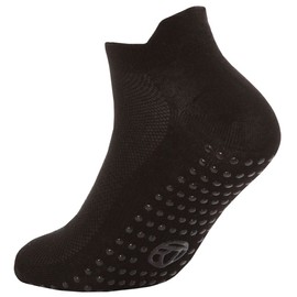 3 Pairs Mens Non-Slip Yoga Pilates Socks Martial Arts Fitness Dance Barre, Anti-Slip/Non-Slip, Full Toe Ankle Fall Prevention Grip Sox, Mens UK 6-11 (EUR 39-46) (Black)