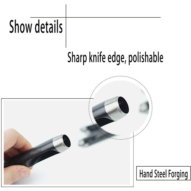Leather Hole Punches Cutter 5mm Dia Belt Punch Round Hollow