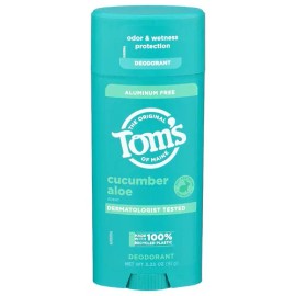 Desodorante en barra Tom's of Maine pepino aloe 3,25 oz | Natural, sin aluminio