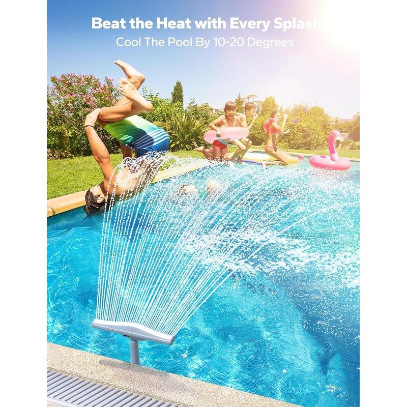 Whale Tail Pool Fountains for Above and In-ground Pools