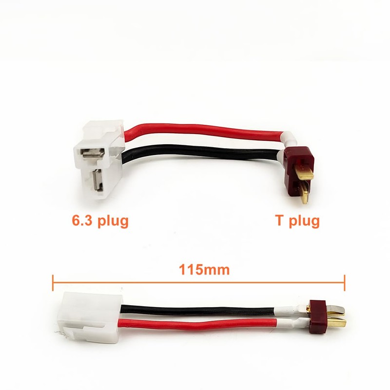 L-faster 2pcs 6.3mm Female Socket Terminal Convert to Deans T