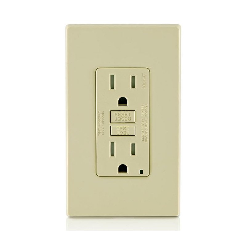 Leviton GFCI Outlet, 15 Amp, Self Test, Tamper-Resistant with LED