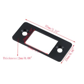 Mewutal 2pcs Deadbolt Restorer Strike Plate 1" x 2 1/4" Large Hole Striker Lock Plate Black Latch Strike Plate Stainless Steel Repair Backplates for Home Door (Black)