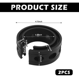 2PCS Coil Spring Spacer,Heavy-duty Coil Spring Booster with D Type for Improving Driving Stability,Universal Automotive Accessories Strut Spacer for Springs Spacing 23mm