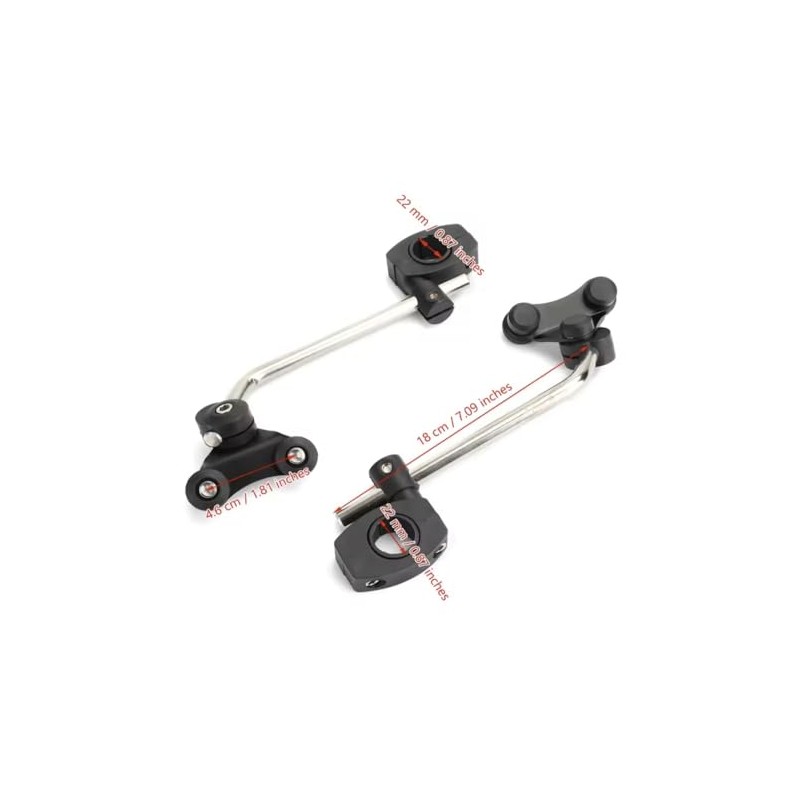 Universal Motorcycle Windshield Mounting Kit 7/8" 22mm / 1" 25mm