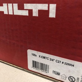 Hilti X-EMTC 226904 3/4in C27 P-Clip X-C Nail Conduit Clip BOX OF 100
