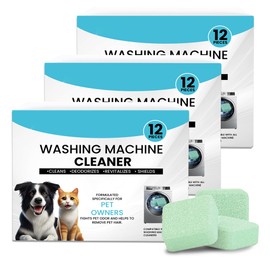 Evnttlion 36Pack Washer Machine Cleaner Tablets-18 Month Supply,Easy Pet Hair Remover for Laundry,Compatible with HE,Front Loader & Top Load Washer Removes Residue,Septic Safe.