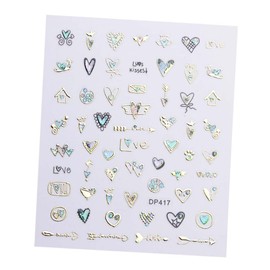 Healeved 3pcs Fashion Sequins Nail Hoops Stickers Charms Manicure Sequin Colorful