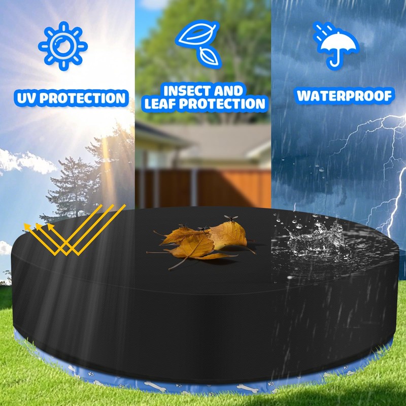 YAOZUP Round Pool Cover, 120 x 30 cm, Dog Pool