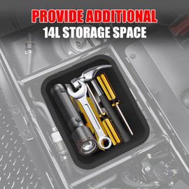 XATVXUTV Under Seat Storage Bin for Mule, Underseat Storage Tool Box Organizer Extra Storage Keep Dry for Kawasaki Mule SX 4x4 XC SE 610 4x4 2005-2024, Replace OEM #99999-0054, Easy Installation