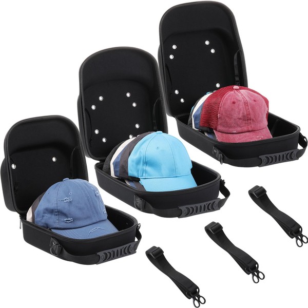 Eccliy 3 Pack Hat Travel Hard Case for Baseball, Hat