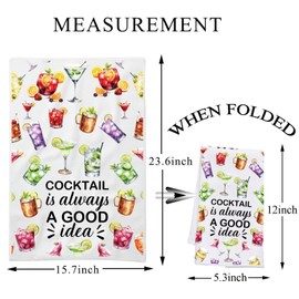 BDPWSS Cocktail Kitchen Towel Cocktail Lover Gift Cocktail Fan Gift Cocktail is Always A Good Idea Bartender Drinking Lover Gift (Cocktail Always TW)