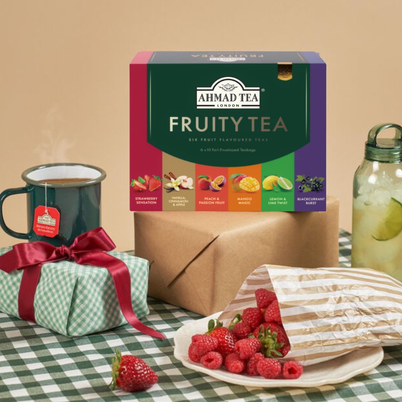 Ahmad Tea Black & Green Tea, Fruitytea Assorted Sampler Variety