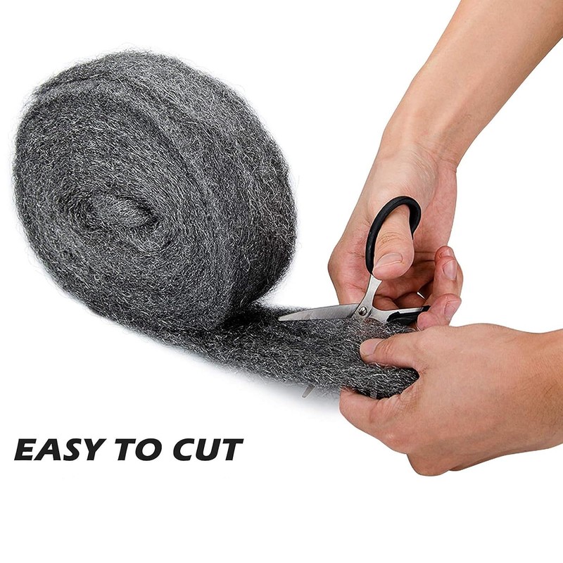 3 Packs of Stainless Steel Wool, Steel Velvet Filled Fabric