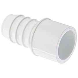 Spears 460 Series PVC Pipe Fitting, Adapter, Schedule 40, White, 1-1/4"Barbed x 1-1/4" Spigot