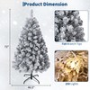 6FT Flocked Artificial Christmas Tree with 250 Warm White LEDs