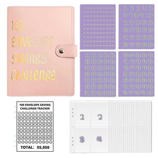 Savings Book for Money Challenge German, Budget Planner Kit 100