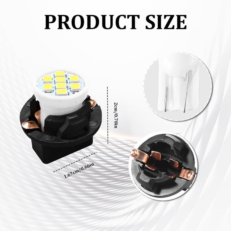 Lyxheth 10PCS T10 194 168 LED Dash Instrument Light Bulbs