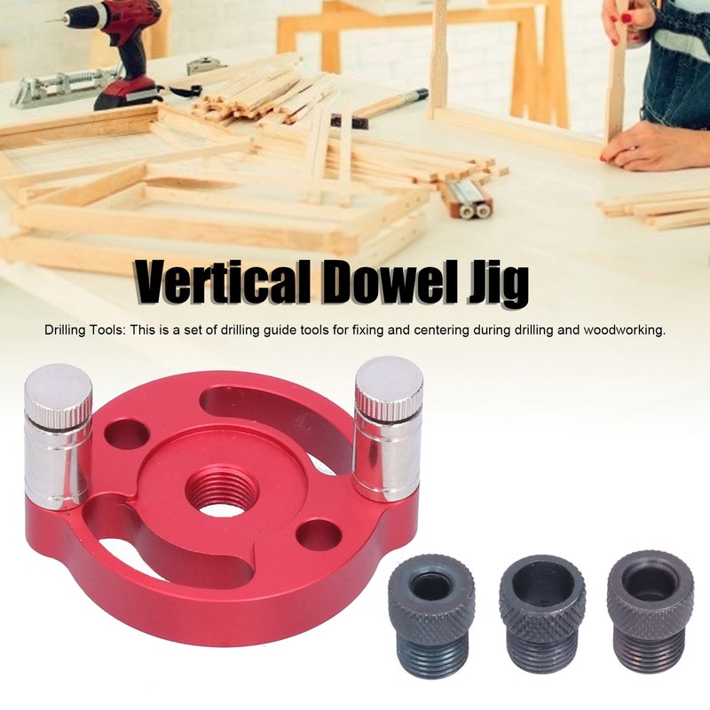 Vertical Dowel Jig Round Aluminum Alloy Self Centering Drill Guide