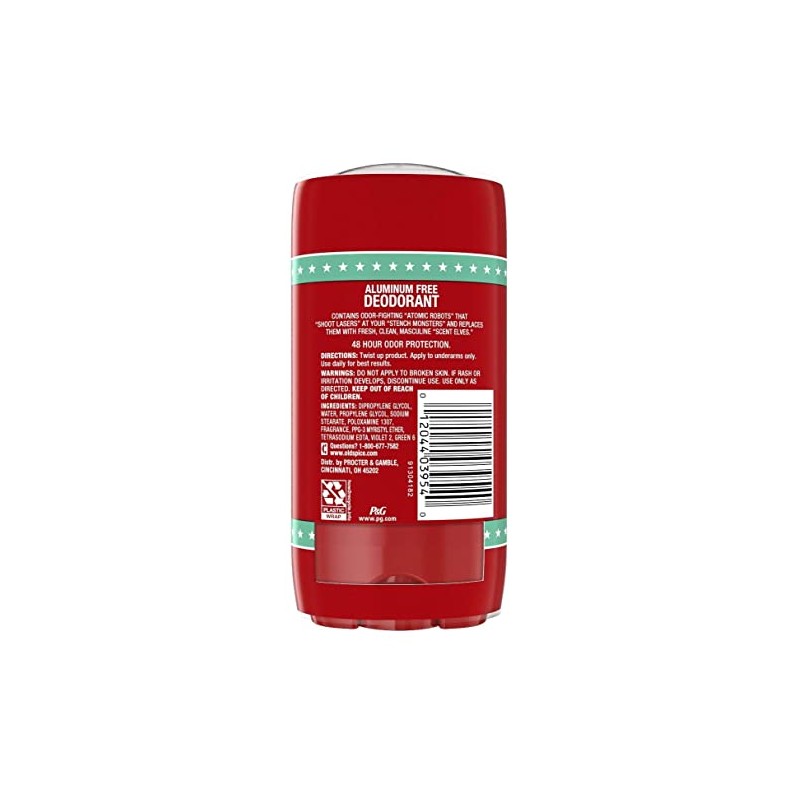Old Spice Solid Deodorant, Pure Sport, 3oz.(Pack of 6)