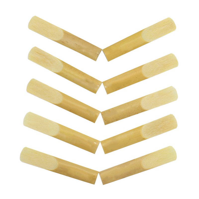 LADE 10Pcs Bamboo Reeds Strength 2.5 for Alto bE Sax