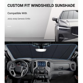 Pigenius Windshield Sunshade for Genesis GV60 2023-2025 Front Window Sun Shade - Safeguard