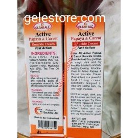 clear All X 1 Clear All Carrot & Papaya  Cream: Ankles, Knees, elbows, knuckle cream. x 1
