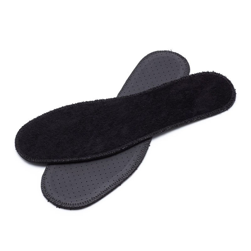 LAMBAA Summer Black Terry Insoles 1 Pair 6 Women