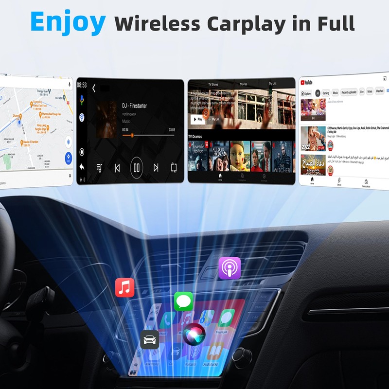 Android Auto Wireless Adapter Carplay - 2 in 1 Wireless