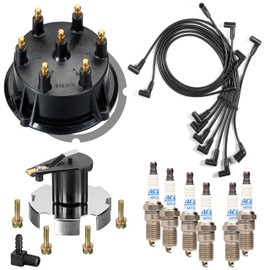 Mercruiser Thunderbolt 4.3 L V6 DISTRIBUTOR CAP ROTOR SPARK PLUG WIRES KIT SET WITH MR43LTS PLUGS